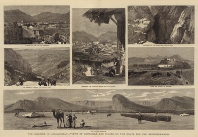 De ramp in Afghanistan, uitzichten van Candahar en plaatsen op de route voor de versterkingen door John Charles Dollman